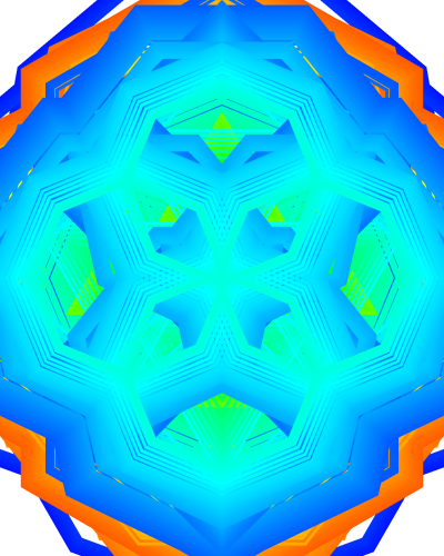 Punktsymmetrische Muster in p5.js